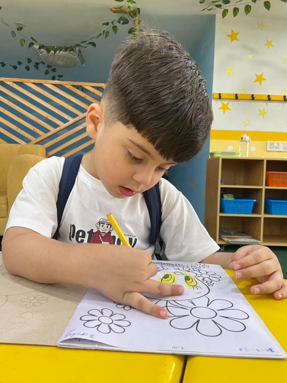 Preschool art and craft session at Global Kids Campus