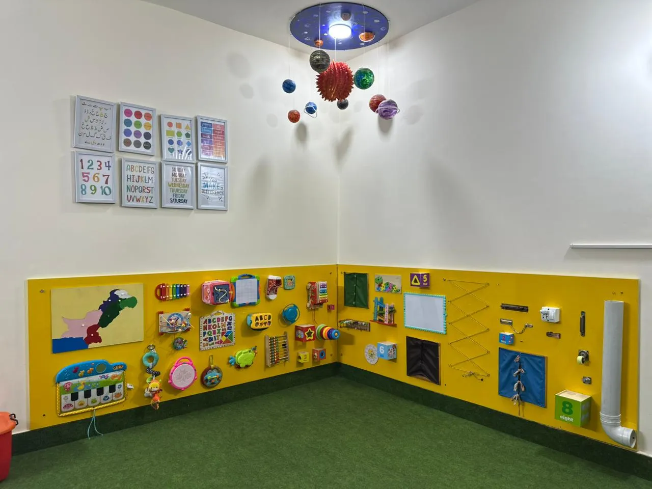 Children engaged in hands-on play at Global Kids Campus Montessori Daycare Lahore
